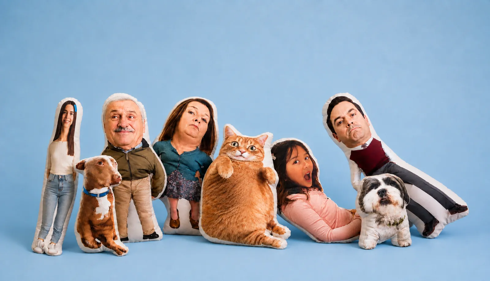 Custom photo pillows of pets and people